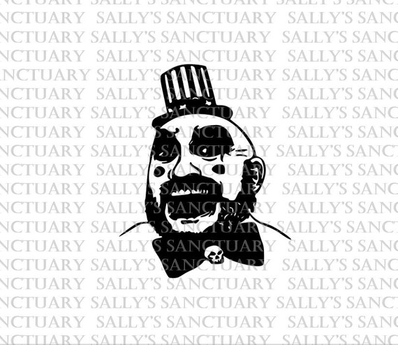 Download Clip Art Art Collectibles Rob Zombie Horror Movie Svg File For Cutting Machines Captain Spaulding Svg File Halloween Clown Svg