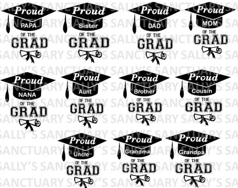 Download Family Graduation Svg Bundle Svg For Cricutsilhouette Art Collectibles Drawing Illustration Shantived Com