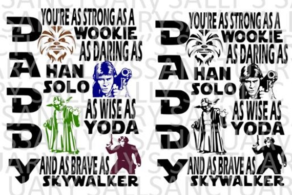 Download Star Wars Dad Father S Day Svg For Cricut Silhouette Etsy