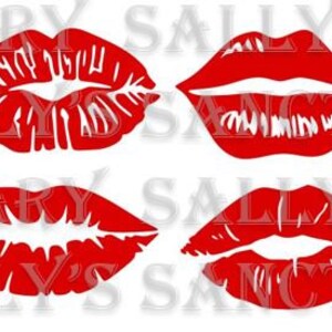 4 Lippen Valentinstag svg für DIY Cricut/Silhouette Shirts und Accessoires Baby Valentinstag svg