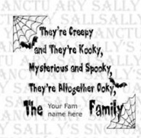 Download Creepy And Kooky Addams Family Can Be Personalized Svg For Etsy