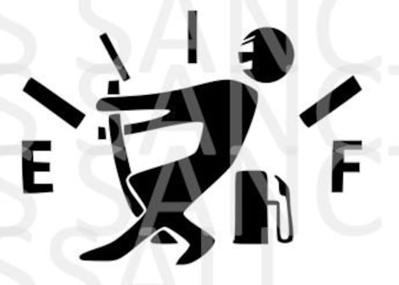 Download Empty Gas Tank Guy Svg For Cricut Silhouette Etsy