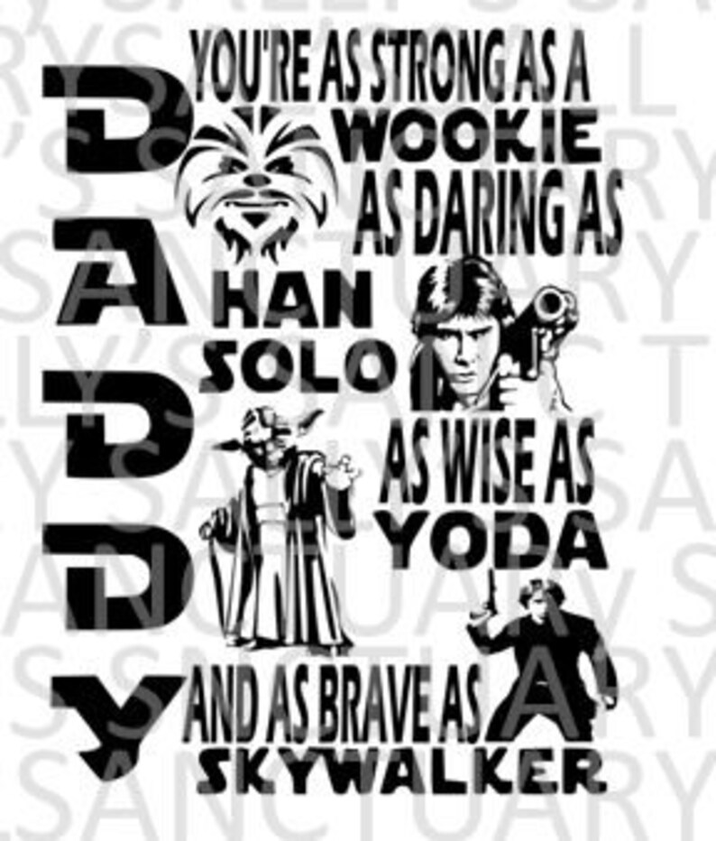 Download Star Wars Dad Father's Day SVG for Cricut/Silhouette | Etsy