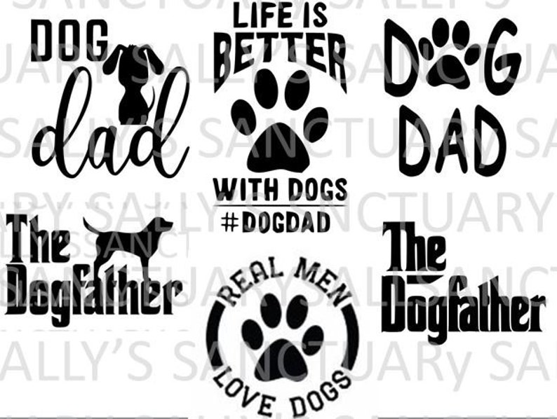 Download Dog Dad Father's Day Bundle SVG for Cricut/Silhouette | Etsy