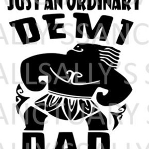 Een gewone Demi Dad Vaderdag SVG voor Cricut/Silhouette