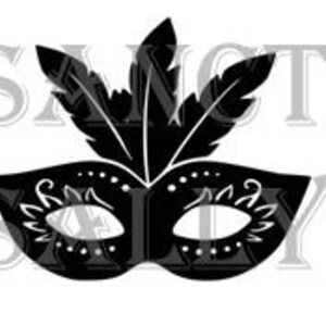 Fasching Karneval Maske mit Federn! SVG für Cricut/Silhouette DIY Shirt und Accessoires