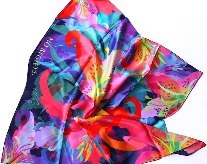"No Regrets" Silk Scarf