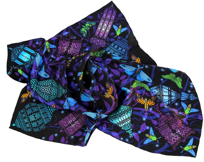 "Lanterns" Silk Scarf