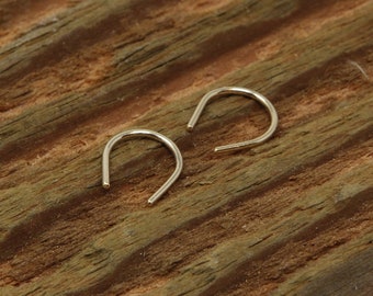 Small 14 karat Gold Filled Open Hoop Arc (“U” shaped) Earrings - set of two