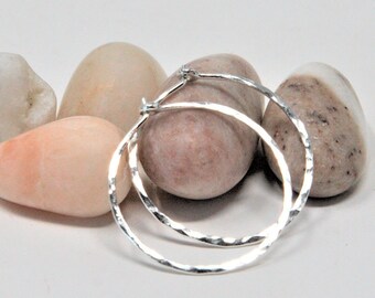 Sterling Silver 1" Endless Hoop Earrings
