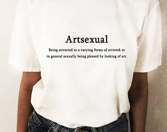 Women's t-shirt Art*exual, Art t-shirt, white t-shirt, white shirt, white tshirt