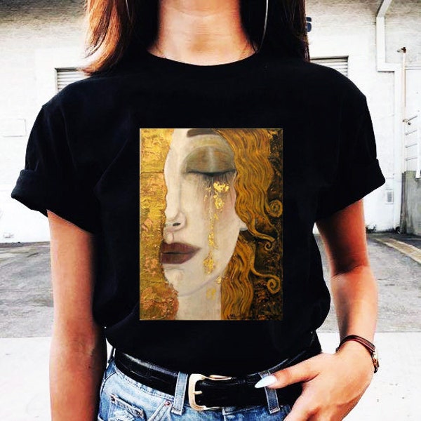 Tshirt femme Les larmes de Freya Anne Maria zimmerman/ Klimt Les larmes d'or