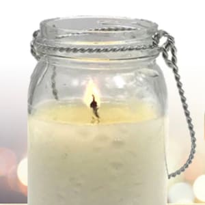 16oz Citronella Scented Mason Jar Candle - Long Burn Time, Soy Wax, Clean Burning, Perfect for patio, camping,