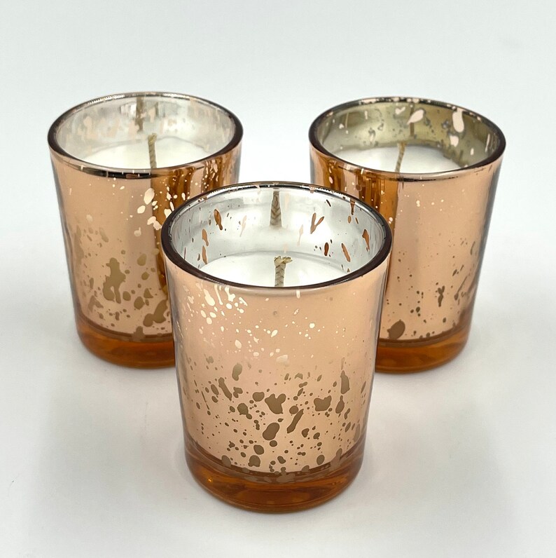 Citronella Scented Glass Votive Candles Made With Essential Oils set of