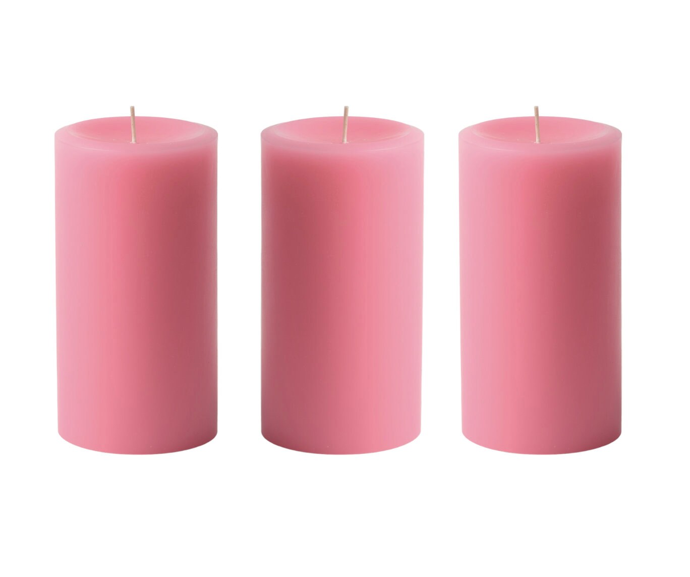 3 X 6 Hand Made Solid Color Unscented Pillar Candles Candles 60 Hours