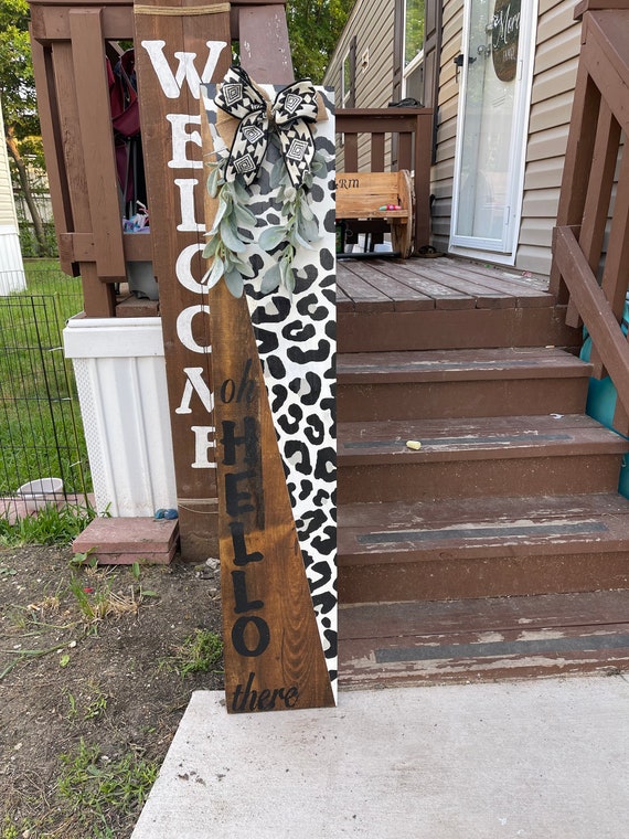 Custom Wood Door Leaner Signs Etsy