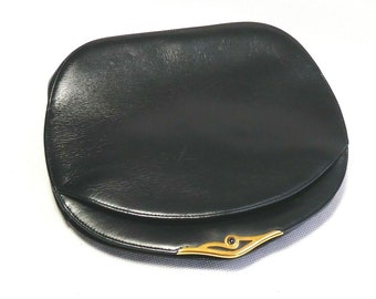 VINTAGE Authentieke Cartier Sapphire Line Gouden Kettingriem Marineblauwe Lederen Mini Handtas
