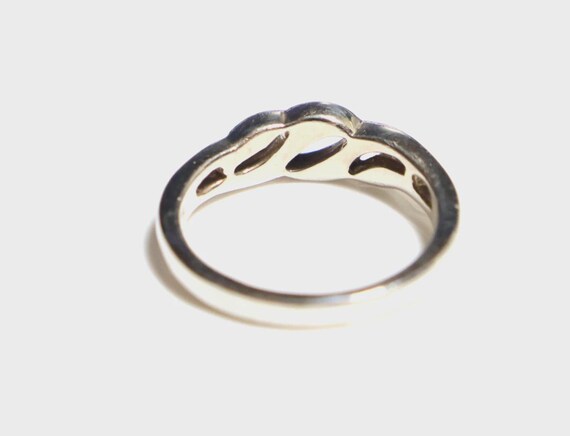 PRETTY - Solid Silver 925 Cross Over Openwork Des… - image 3