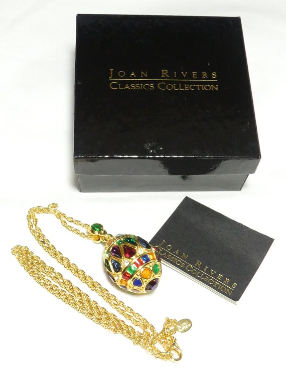 Joan Rivers 24ct Gold Plated Chain Faberge Inspir… - image 3