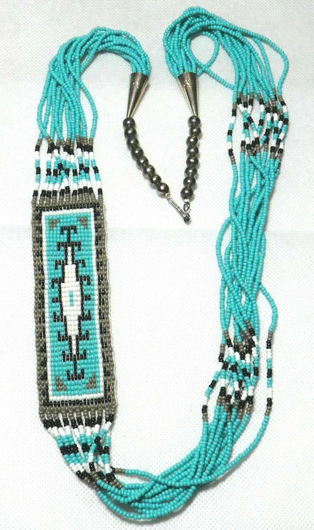 Opulent Vintage Zuni 'Lightning Strike' Turquoise Native American Jewelry Silver Mask Pin Old Opulent Vintage Zuni 'Lightning Strike' Turquoise Native American Jewelry Silver Mask Pin Old