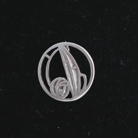 VINTAGE Carrick Jewellers Ltd Sterling Silver Mackintosh Celtic Floral BROOCH