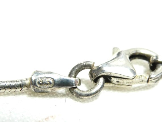 PENDANT Necklace Triangular Silver 925 Blue Shell… - image 10