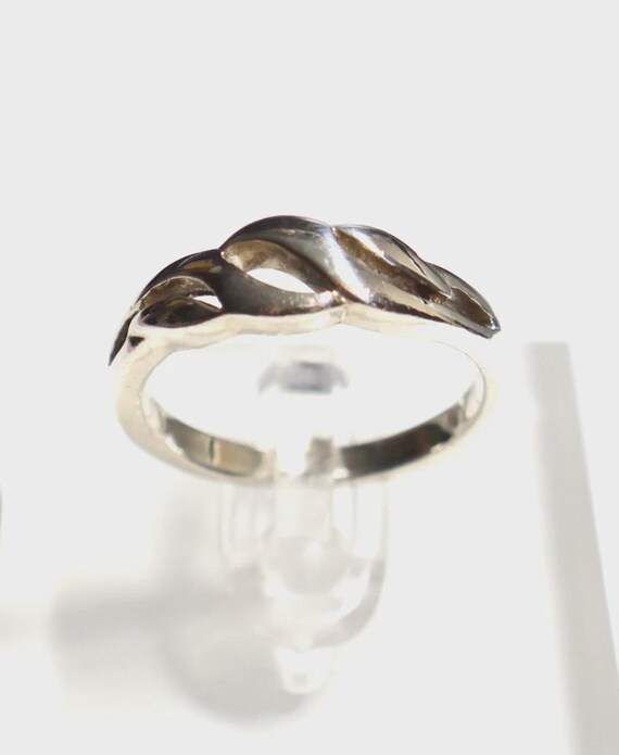 PRETTY - Solid Silver 925 Cross Over Openwork Des… - image 5