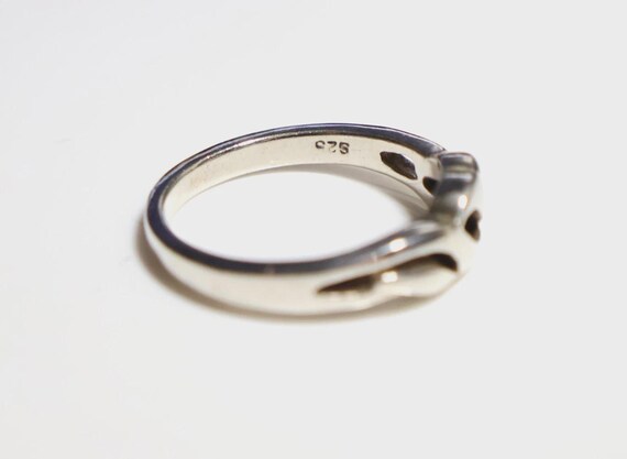 PRETTY - Solid Silver 925 Cross Over Openwork Des… - image 2