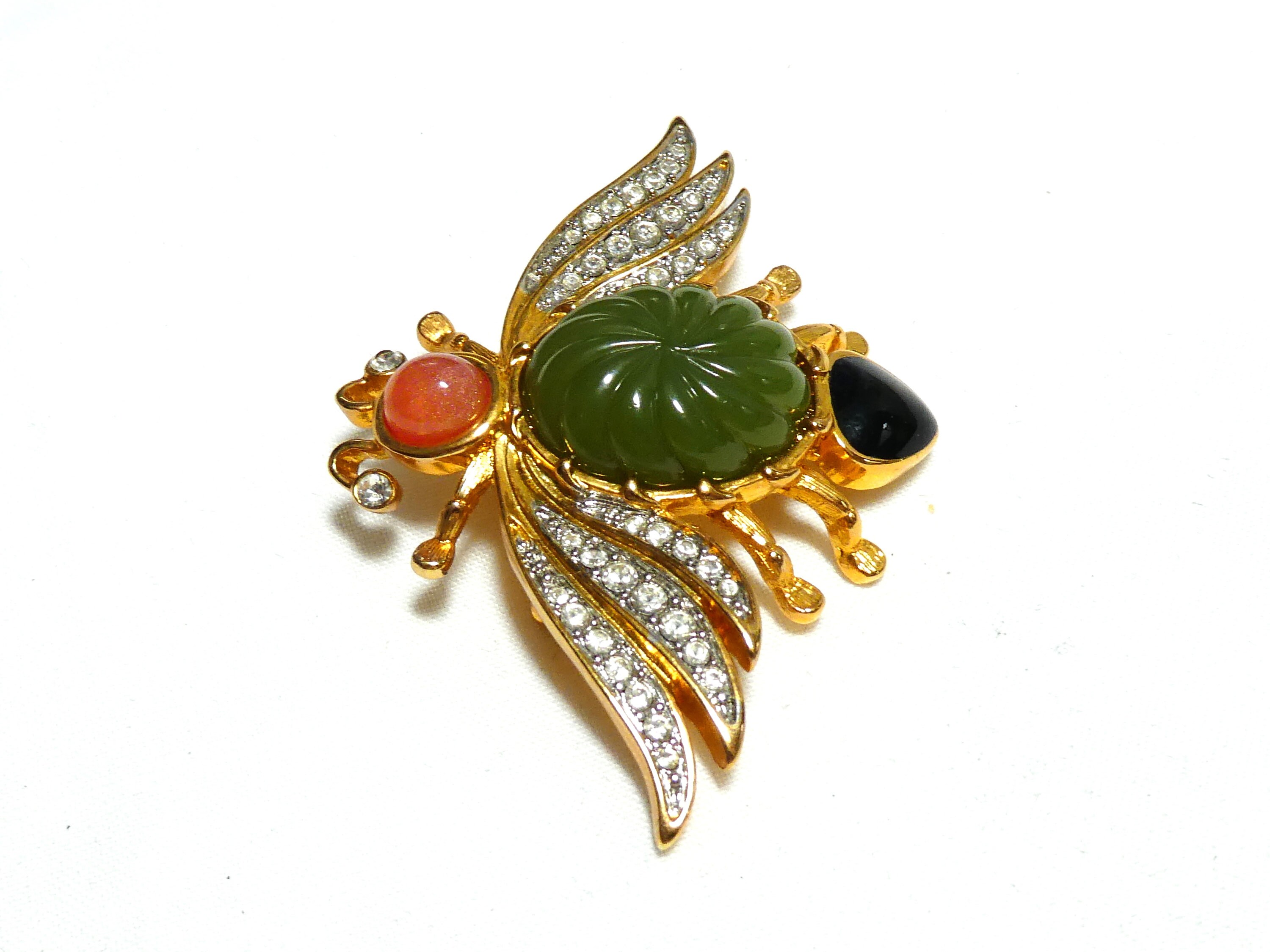 Broche Plaquée Or 24 Carats - Neuf Avec étiquettes, Bijou Fantaisie Doré, Sans Marque