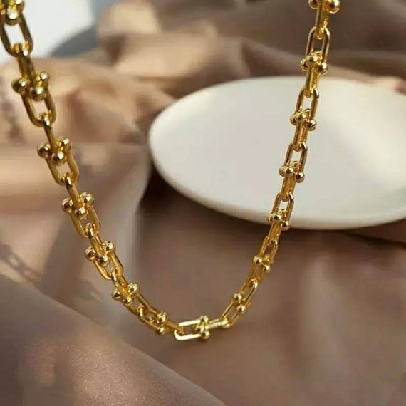 Large Paperclip Chain Necklace in 18k Yellow Gold Vermeil | Kendra Scott