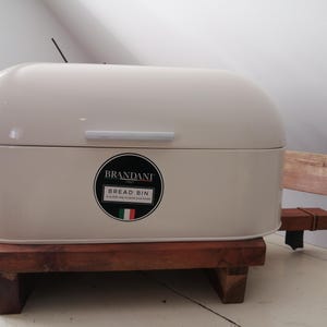 Brandani enameled metal bread box metal box vintage storage box