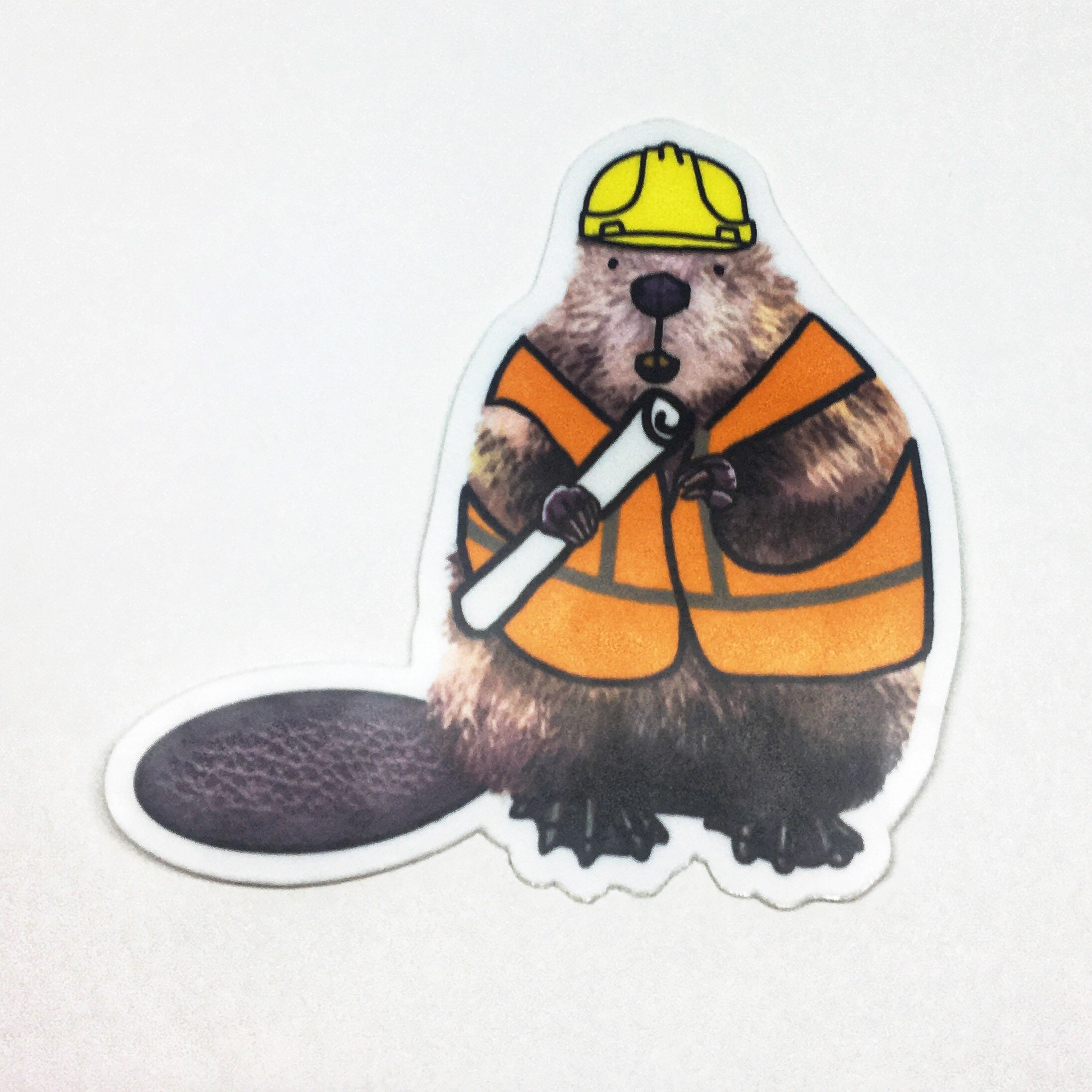 Engineering Beaver Vinyl Sticker - Etsy