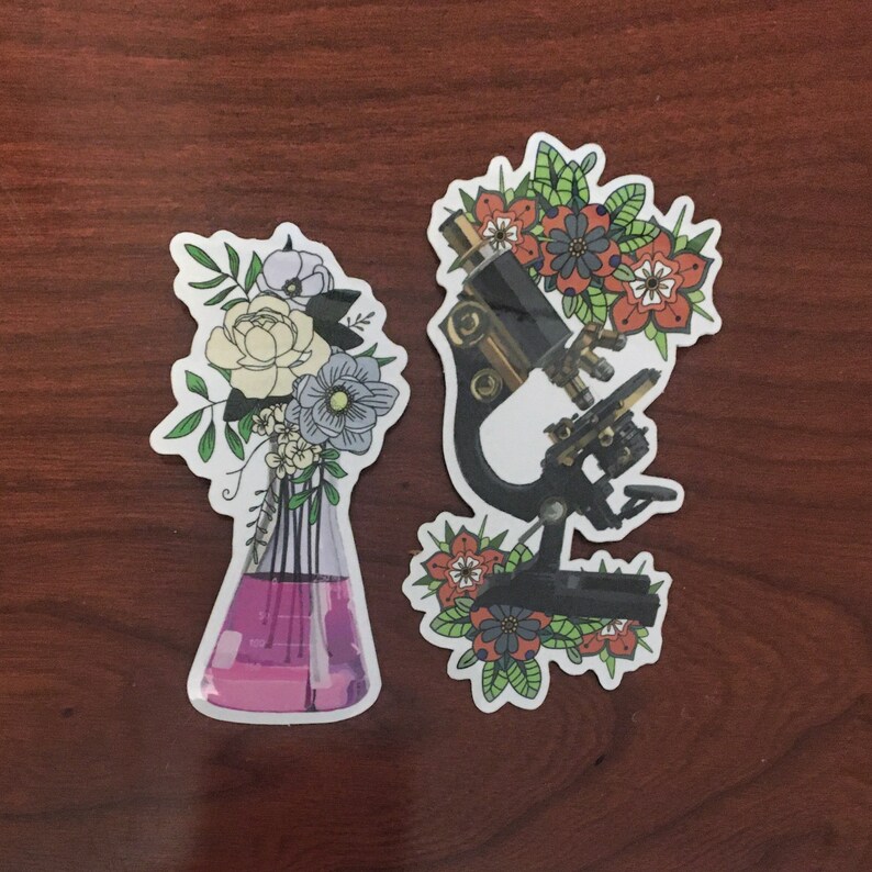 Flower Beaker Vinyl Sticker - Etsy