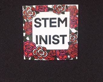 STEM-inist floral vinyl sticker