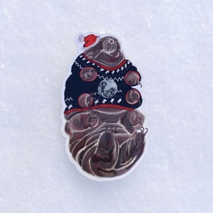 Weihnachten Bärtierchen Vinyl Sticker