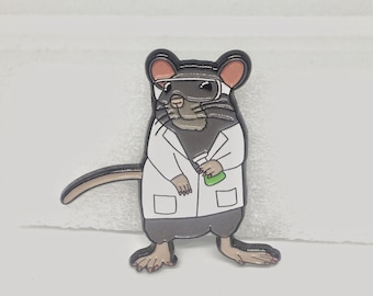 Lab Rat Émail Pin Secondes