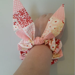 Large Bunny Ear Scrunchies, Gifts for Her, Hair Ties