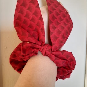 Large Bunny Ear Scrunchies, Gifts for Her, Hair Ties