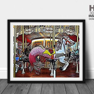 Carousel Digital Art prints-Wall Art Prints-Decor Art Prints