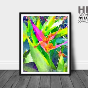 Tropical Flowers Wall Decor, Flower Wall Decor, Flower Wall Art, Floral Wall Art, Floral Wall Decor, Flower Art Prints