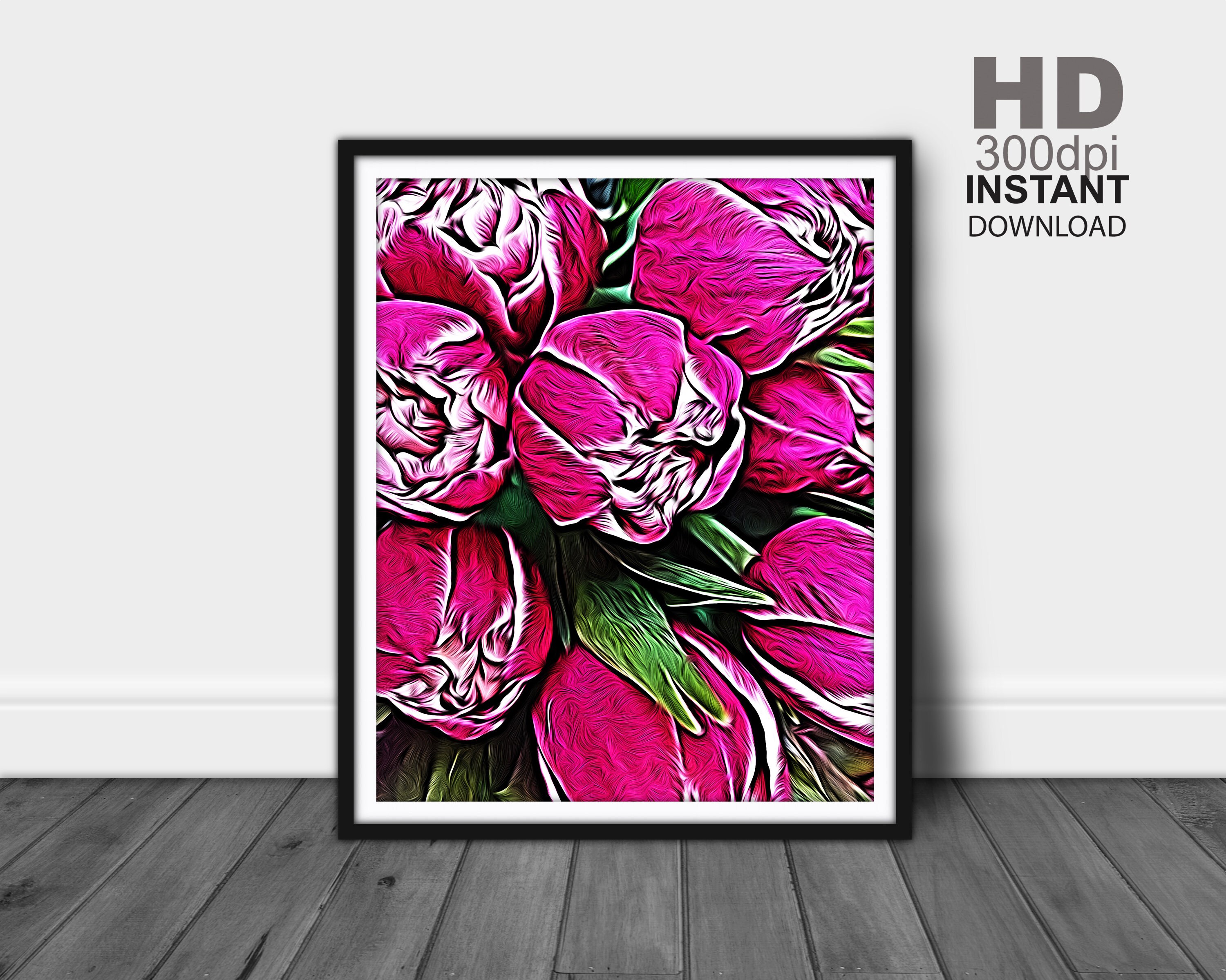 Tulips Print Floral Wall Art Floral Wall Decor Flower Art - Etsy