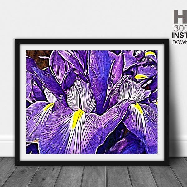 Purple Irises Print, Floral Wall Decor, Flower Art Prints, Flower Wall Decor, Flower Wall Art, Floral Wall Art