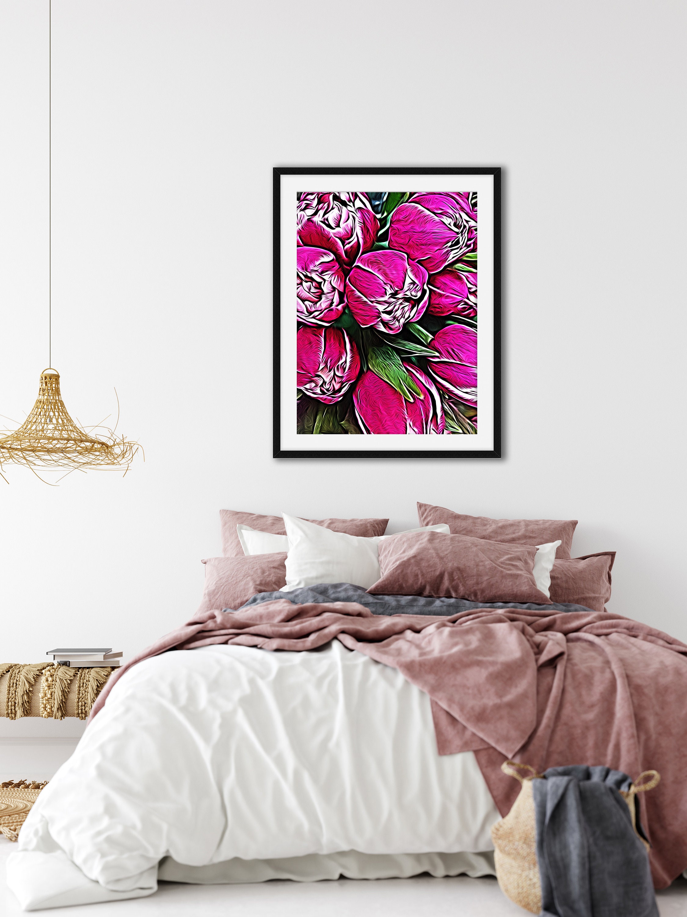 Tulips Print Floral Wall Art Floral Wall Decor Flower Art - Etsy