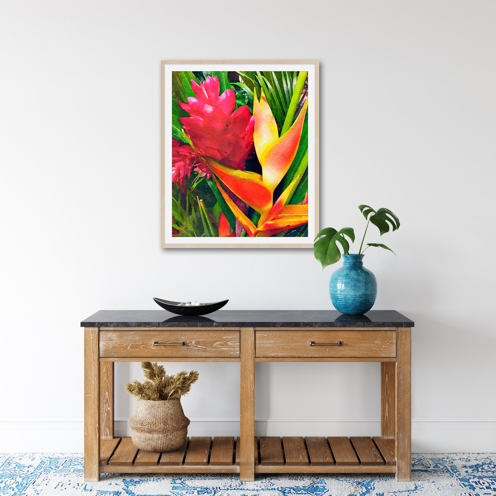 Tropical Flowers Wall Decor, Flower Wall Decor, Flower Wall Art, Floral