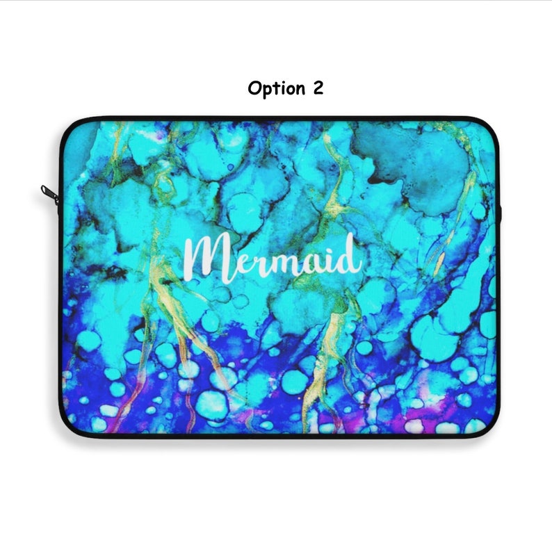 Mermaid Lightning Laptop Sleeve Personalization Available Back to School Laptop Cover