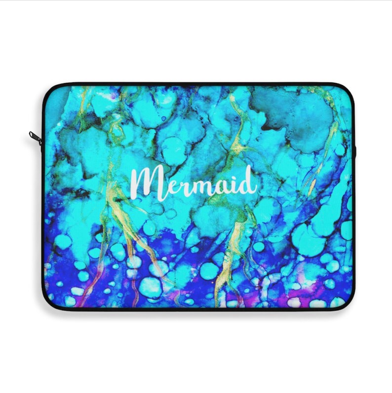 Mermaid Lightning Laptop Sleeve Personalization Available Back to School Laptop Cover