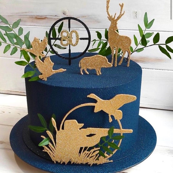 Personalized set of toppers for the hunter Hunter toppers Deer topper Topper Duck and Boar Customizable hunter topper ©TopperMania