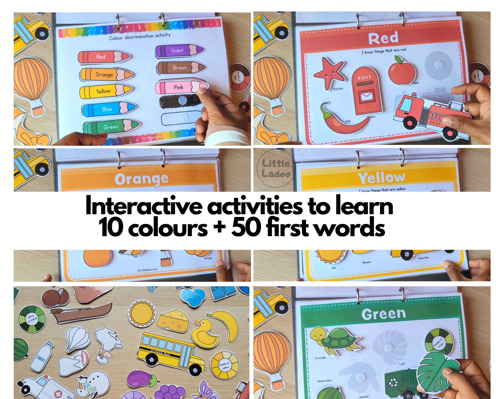 Colours Busy Book Printable, Toddler Learning Binder, Colour Matching ...