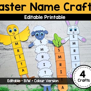 Easter Name Craft - Editable Printable