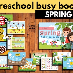 The mega Spring activity book for pre-schoolers - Preschool busy book, Interactive learning binder